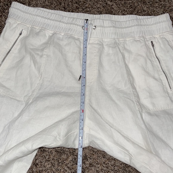 ATHLETA Cabo Linen Jogger in White Calla Lily size 22 with Zippered Pockets - Picture 15 of 16